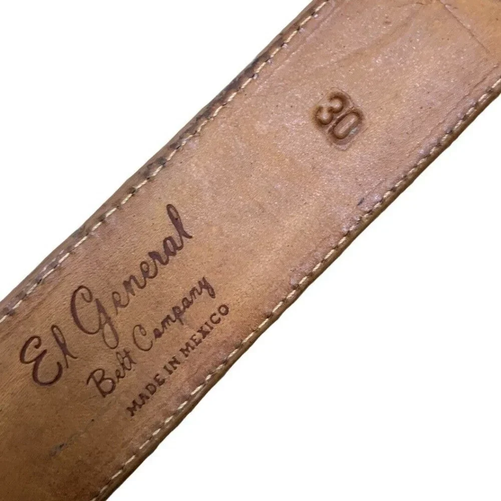El General Mexico Western Belt sz 30‎ Tan Ostrich